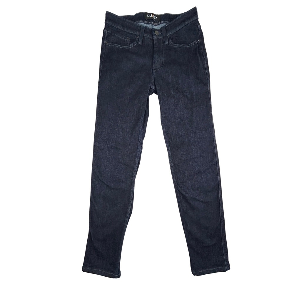 DUER Jeans L2X Slim Fit Mens 28x30 Performance Denim Gusseted Dark Wash Stretch